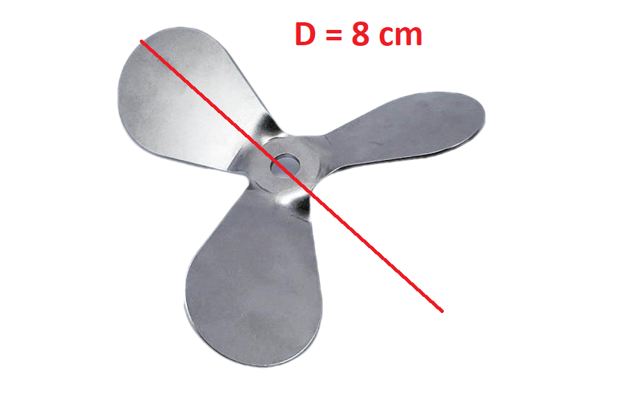  Cánh Khuấy Hóa Chất - Loại 3 Cánh Inox